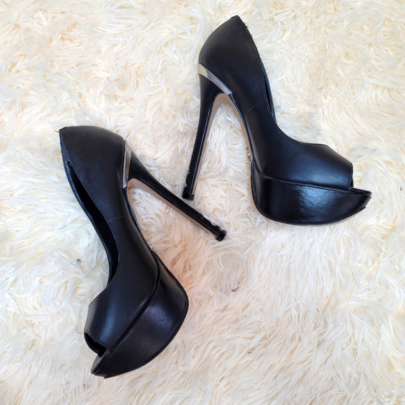 Bebe Peep Toe Platform Heels - Picture 6 of 15